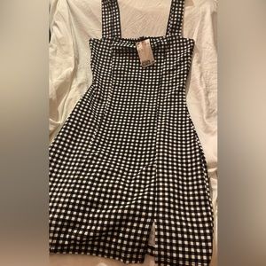 Black and white plaid dress